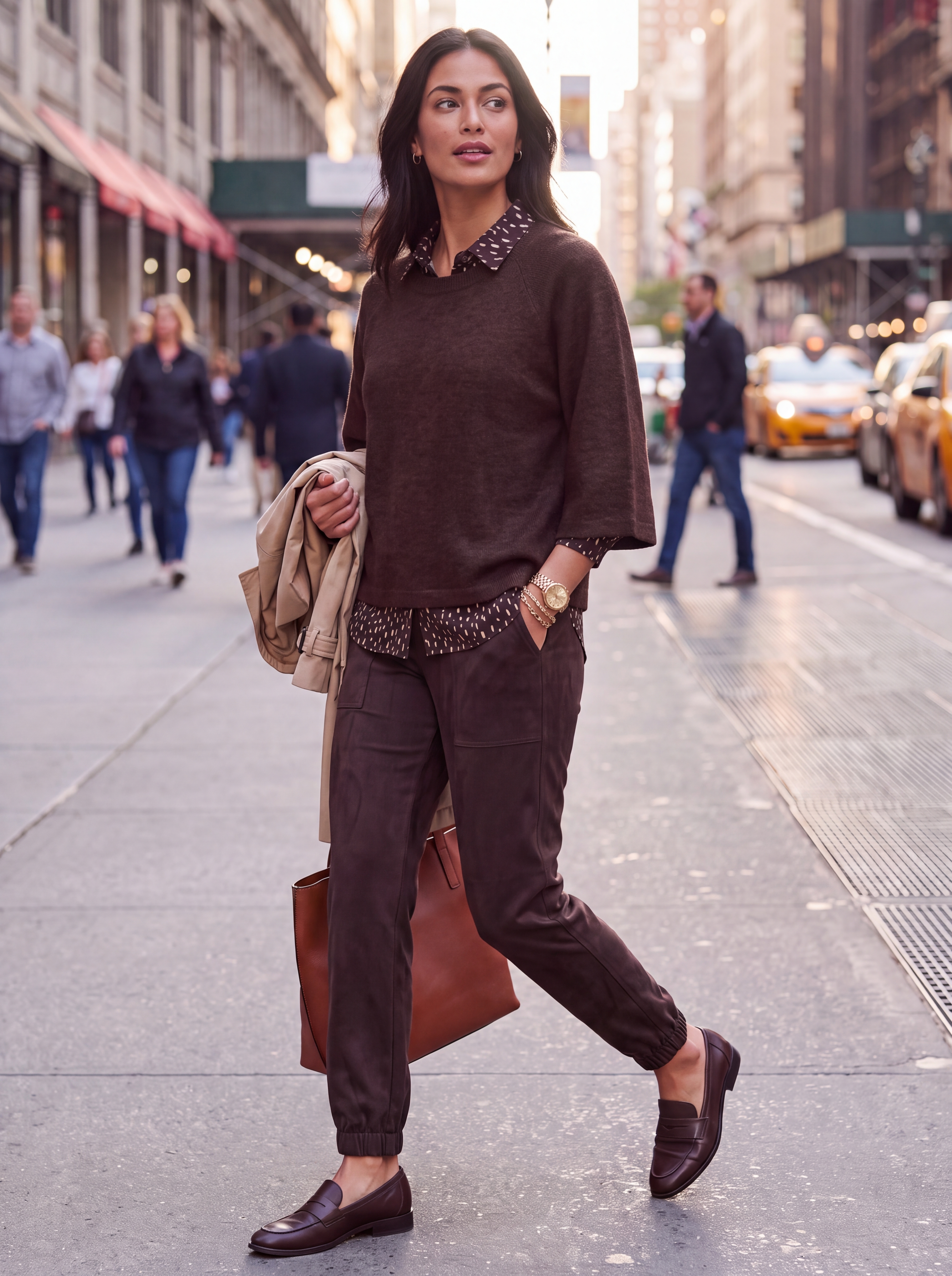 Dámsky pulóver BROADWAY NYC FASHION ESPRESSO MELANGE s.WEAR 1